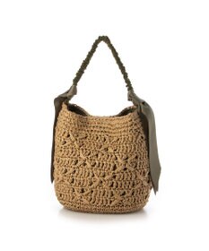 UNBILLION cachecache 下がりグログラン柄編みワンハンドルクロッシェトート