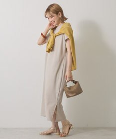 AMERICAN HOLIC ワッフルサイドスリット半袖ワンピース