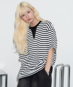WEGO 【ユニセックス着用ITEM】キーネックフェイクレイヤードT（SS）