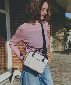 LeSportsac SQUARE TH CROSSBODY/アップタウンサンドバー/ブラック