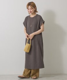 AMERICAN HOLIC ワッフルサイドスリット半袖ワンピース