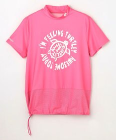 PW CIRCULUS 【WOMEN】SEA TURTLE メッシュコンビモックネックT ゴルフウェア レディース