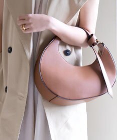 style code [Lyrss/リルス] イタリア製牛トコ皮 ハーフムーンエシカル レザー バッグ