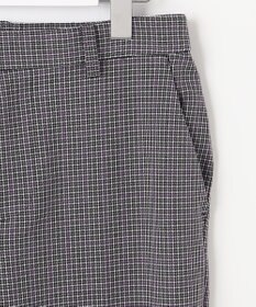 自由区 L 【洗える/撥水加工】TRギャバ チェック テーパードパンツ