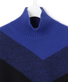 ICB L ソフトカシミヤミックス インターシャ ハイネックニット