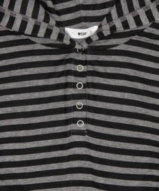 WEGO ヘンリーネックフードロンT