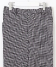 自由区 L 【洗える/撥水加工】TRギャバ チェック テーパードパンツ