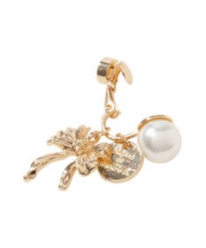 Maison de FLEUR カーリーリボンパールイヤリング