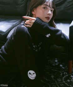 earth music&ecology ナイトメア／ダブルジップニットカーディガン