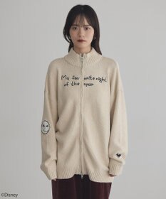 earth music&ecology ナイトメア／ダブルジップニットカーディガン