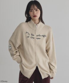 earth music&ecology ナイトメア／ダブルジップニットカーディガン