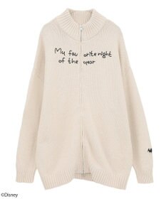 earth music&ecology ナイトメア／ダブルジップニットカーディガン