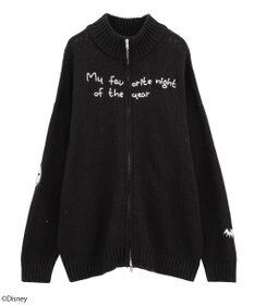 earth music&ecology ナイトメア／ダブルジップニットカーディガン