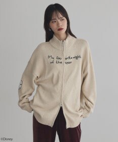 earth music&ecology ナイトメア／ダブルジップニットカーディガン