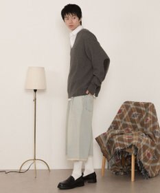 WEGO エルボーパッチVネックプルオーバー