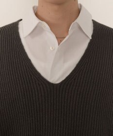 WEGO エルボーパッチVネックプルオーバー