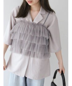 Green Parks ・ＥＬＥＮＣＡＲＥ　ＤＵＥ　２ｗａｙラメチュールフリルキャミ