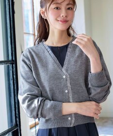 Tiaclasse 【洗える】オーガンジーラインカーディガン
