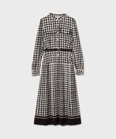 GRACE CONTINENTAL バイカラーチェックプリントワンピース