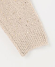 自由区 L 【アンサンブル対応・洗える】スパンコールニット カーディガン