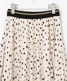 自由区 【セットアップ可】ドットプリント プリーツスカート