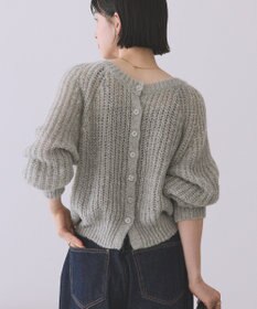 AMERICAN HOLIC 【2WAY】モヘヤ風甘編みカーディガン
