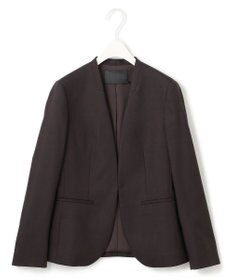 ICB 【洗える】プロヴィスウールツイル ノーカラージャケット