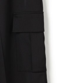 ICB L 【スマートバック仕様・洗える】ストレッチダブルサテン カーゴパンツ