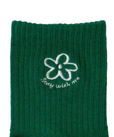 WEGO 底パイル刺繍デザインソックス（丈14㎝）