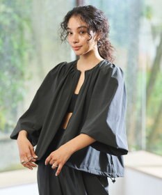 #Newans 【UVカット/撥水/接触冷感】ギャザーブラウス ラッシュガード