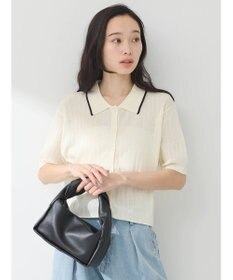 earth music&ecology ラインポロニットカーディガン