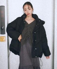 earth music&ecology フロントシャーリングニットプルオーバー