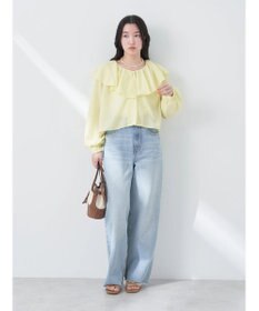 earth music&ecology ラッフルショートブラウス