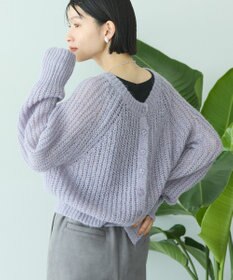 AMERICAN HOLIC 【2WAY】モヘヤ風甘編みカーディガン