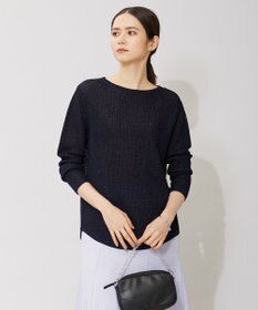 ICB 【WEB限定カラーあり・洗える】ペーパーブレンドシャインニット プルオーバー