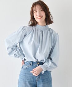 ANY フリルネックブラウス