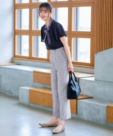 Tiaclasse 【洗える】配色リボンタイブラウス