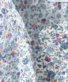 J.PRESS LADIES L 【洗える】Liberty Lilibet＆Hannah Rose バンドカラー ブラウス