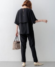 23区 L 【Oggi7月号掲載/吸水速乾/接触冷感/UVカット】ストレッチジョーゼット テーパード パンツ