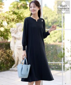 Tiaclasse L 【ストレッチジョーゼット】 シフォン袖ワンピース