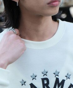 WEGO ワッフルグラフィックT（LS）