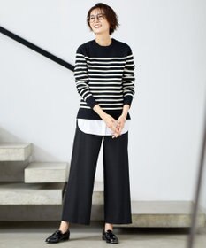 J.PRESS LADIES 【接触冷感・UVケア】レイヤードジャージー カットソー