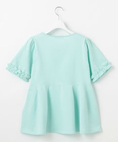 Feroux 【洗える】フリルデザインペプラムニットトップス