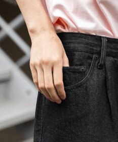 WEGO 【ウエストゴム/手洗い可】デニムバギーショーツ