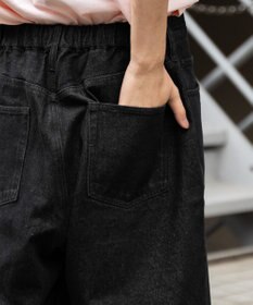 WEGO 【ウエストゴム/手洗い可】デニムバギーショーツ