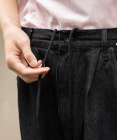 WEGO 【ウエストゴム/手洗い可】デニムバギーショーツ