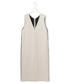 ICB L 【洗える】 ダブルフェイスクレープ ジャンパースカート