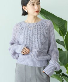 AMERICAN HOLIC 【2WAY】モヘヤ風甘編みカーディガン