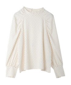 earth music&ecology ラグランギャザースリーブブラウス