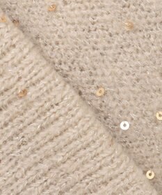 自由区 L 【アンサンブル対応・洗える】スパンコールニット カーディガン